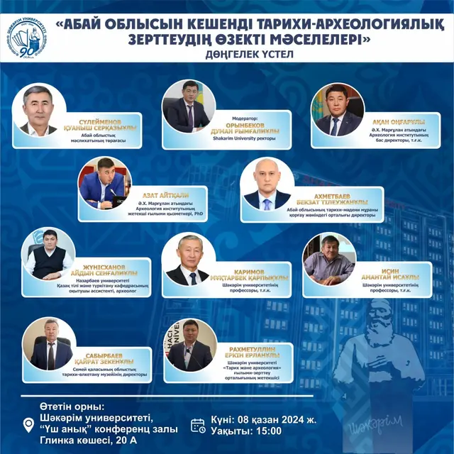 АБАЙ ОБЛЫСЫН КЕШЕНДІ ТАРИХИ-АРХЕОЛОГИЯЛЫҚ  ЗЕРТТЕУДІҢ  ӨЗЕКТІ МӘСЕЛЕЛЕРІ