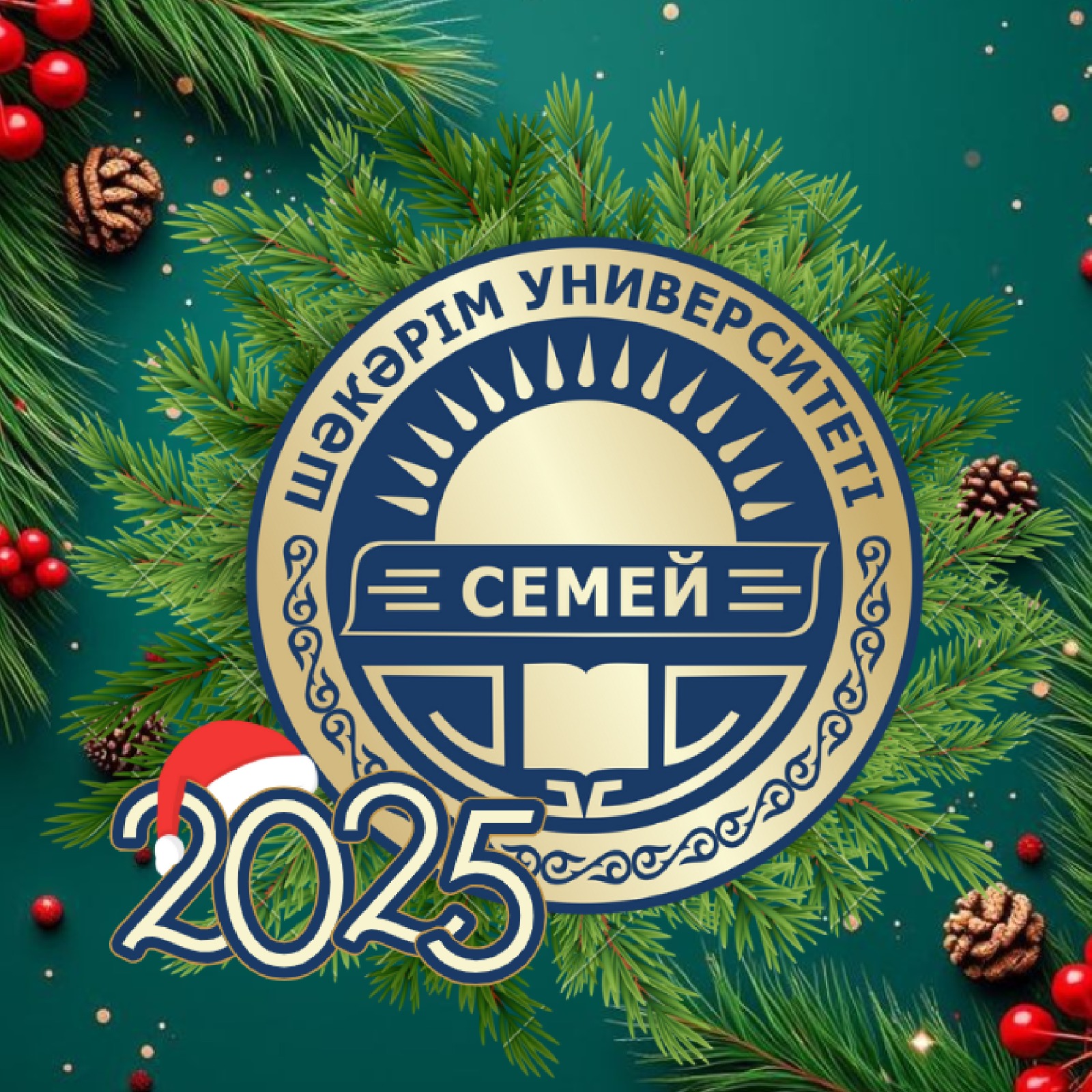 Поздравление ректора Shakarim University профессорско-преподавательского состава, студенческой молодежи  с наступающим 2025 годом