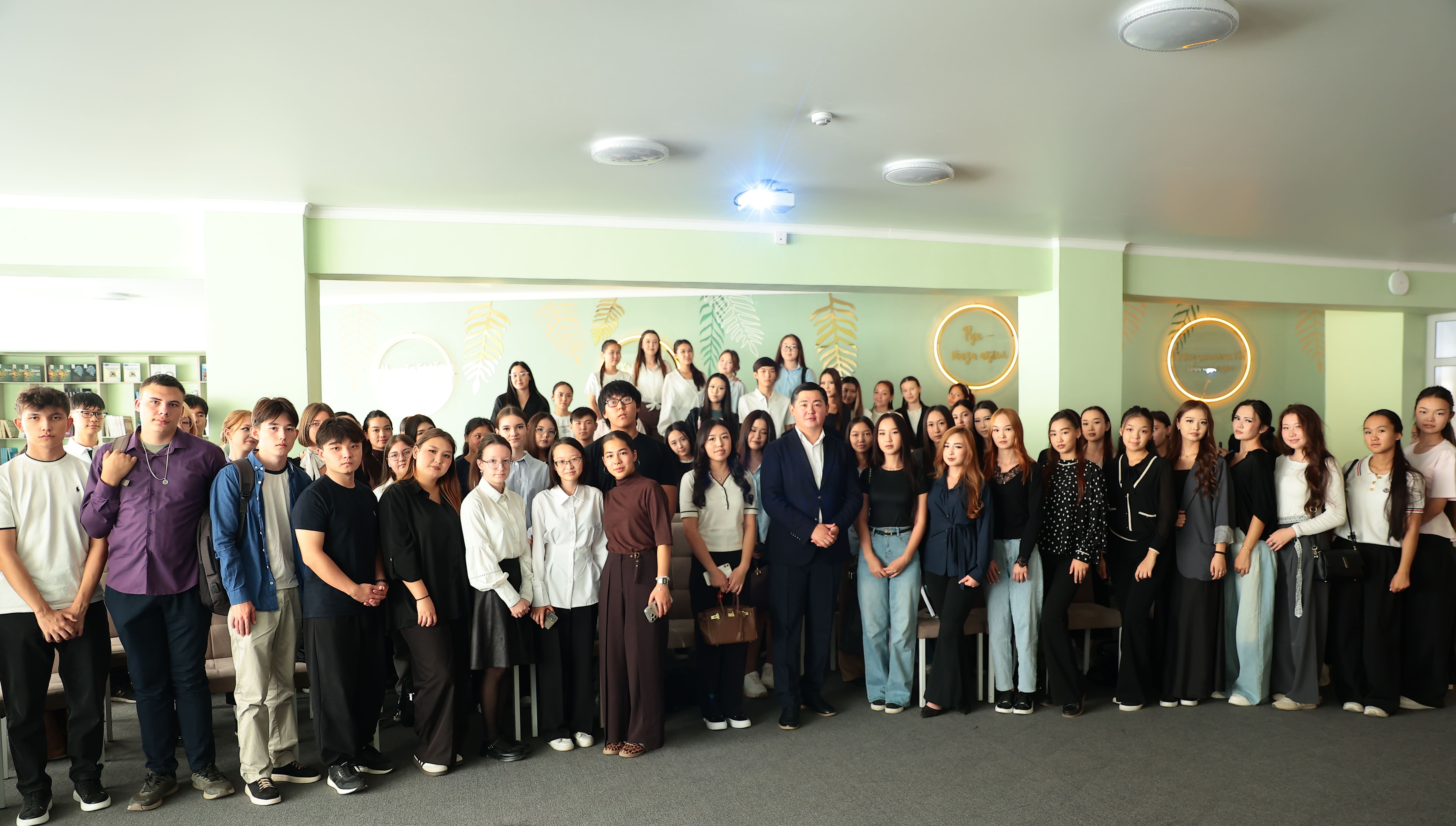The rector met with first-year students
