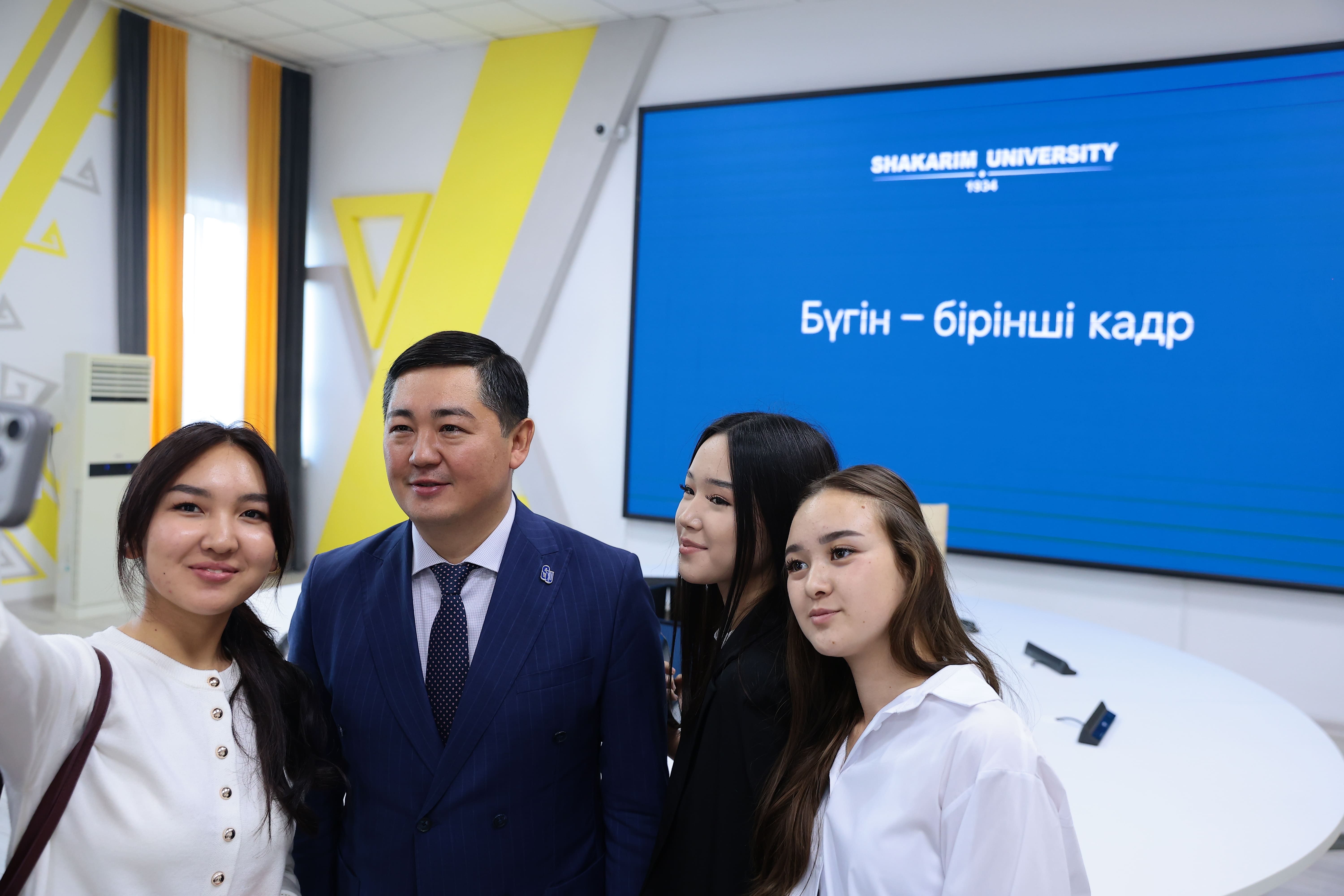 The rector met with first-year students