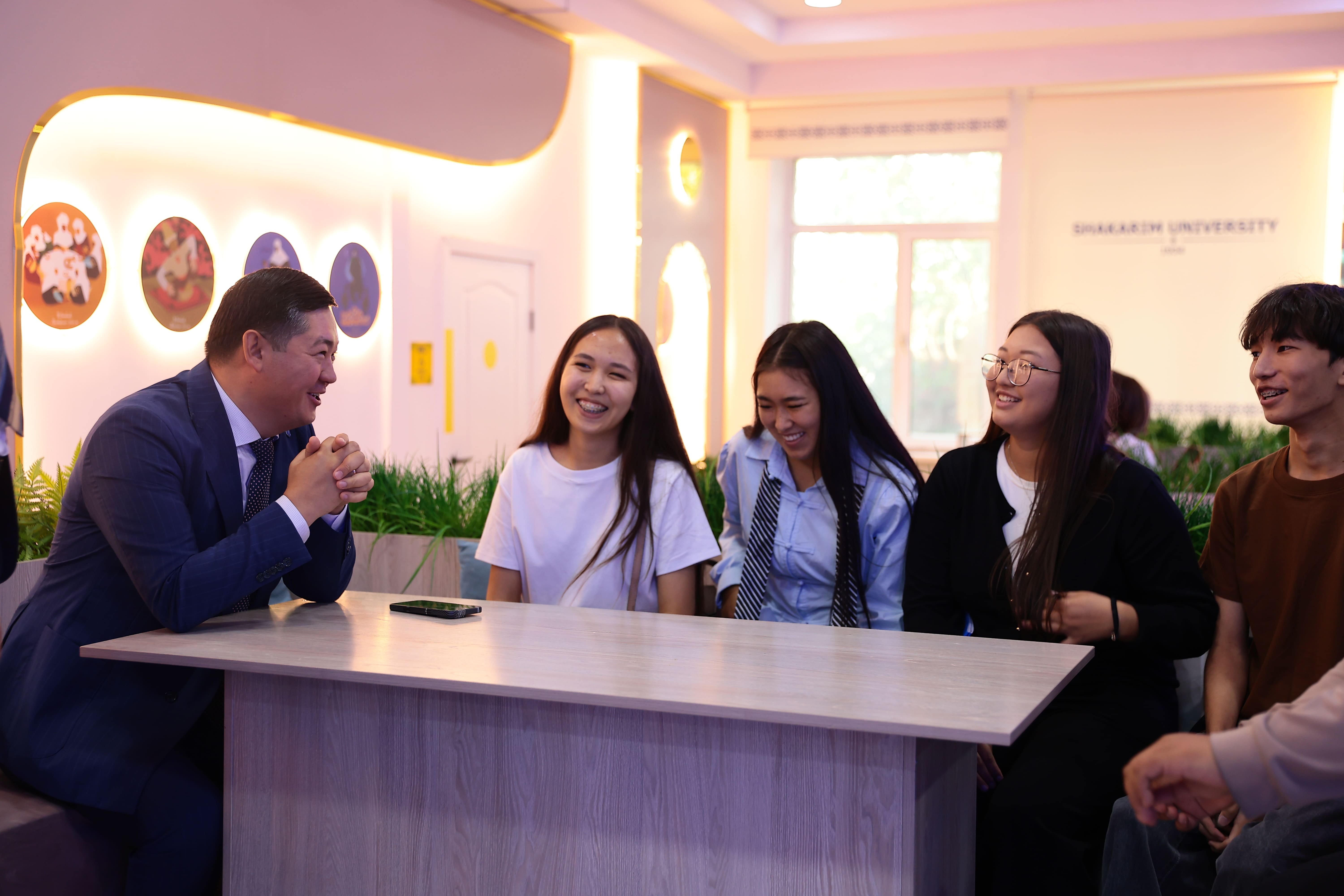 The rector met with first-year students