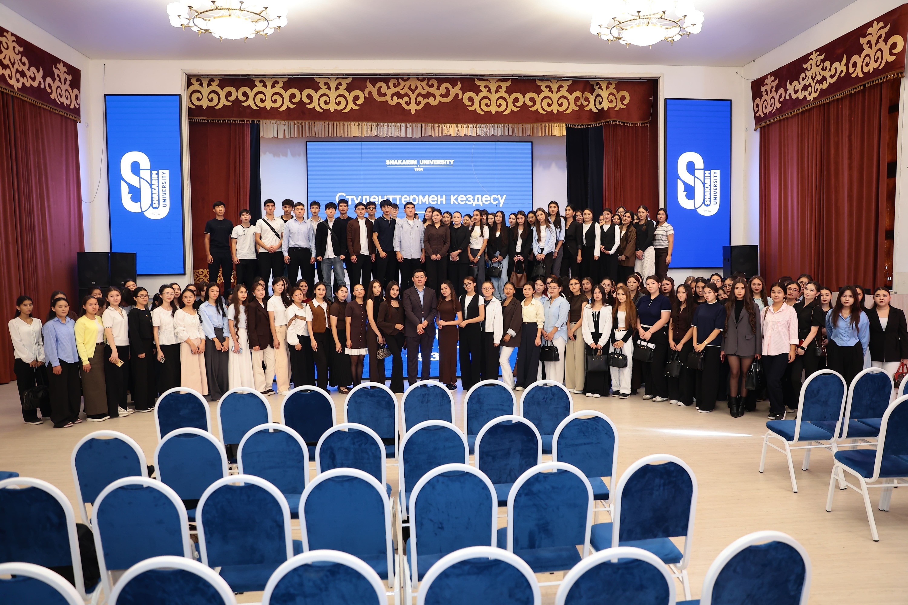 The rector met with first-year students
