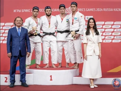 СТУДЕНТ SHAKARIM UNIVERSITY ЖАЛҒАС ҚАЙРОЛЛА – БРОНЗОВЫЙ ПРИЗЕР   V  СПОРТИВНЫХ ИГР СТРАН  БРИКС